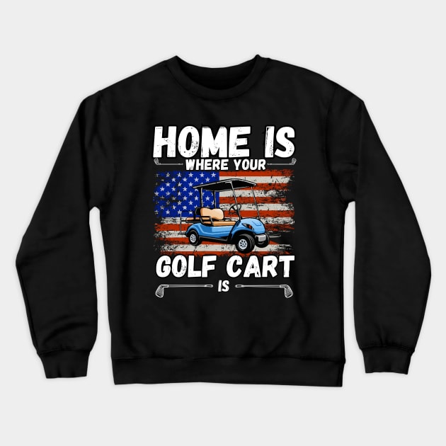 Who Are On the Golf Course and Their Golf Cart Crewneck Sweatshirt by PlayfulPrints